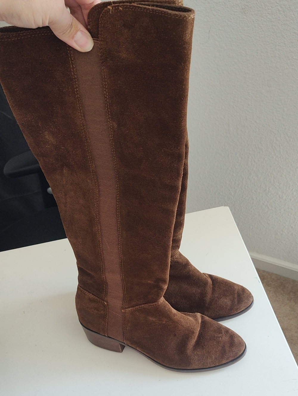 Steve Madden Giselle  Brown Suede Knee-High Women's Boots